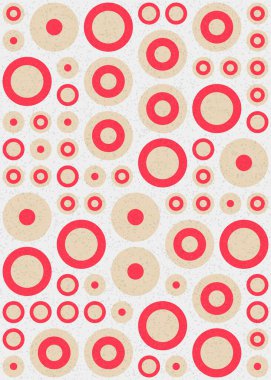 Yuvarlak vektör illüstrasyonlu soyut geometrik desen