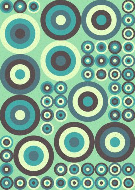 Yuvarlak vektör illüstrasyonlu soyut geometrik desen