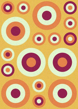 Yuvarlak vektör illüstrasyonlu soyut geometrik desen