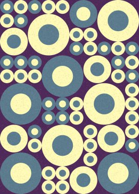 Yuvarlak vektör illüstrasyonlu soyut geometrik desen