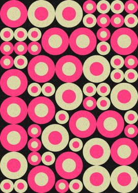 Yuvarlak vektör illüstrasyonlu soyut geometrik desen