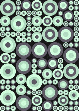 Yuvarlak vektör illüstrasyonlu soyut geometrik desen