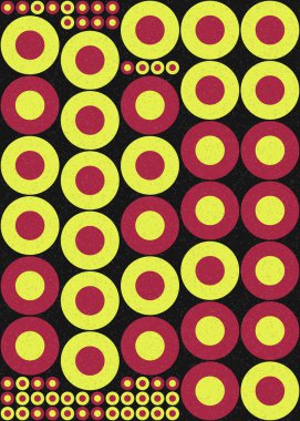 Yuvarlak vektör illüstrasyonlu soyut geometrik desen