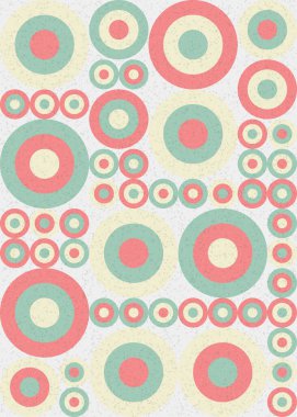 Yuvarlak vektör illüstrasyonlu soyut geometrik desen