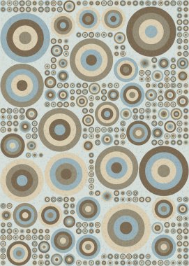 Yuvarlak vektör illüstrasyonlu soyut geometrik desen