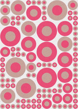 Yuvarlak vektör illüstrasyonlu soyut geometrik desen