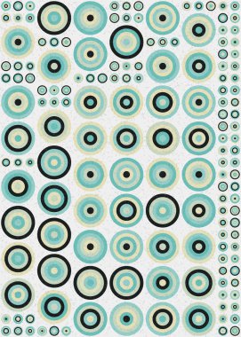 Yuvarlak vektör illüstrasyonlu soyut geometrik desen