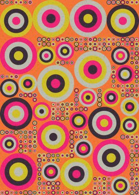 Yuvarlak vektör illüstrasyonlu soyut geometrik desen