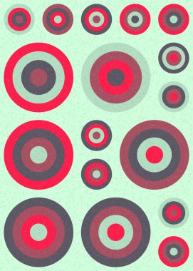 Yuvarlak vektör illüstrasyonlu soyut geometrik desen