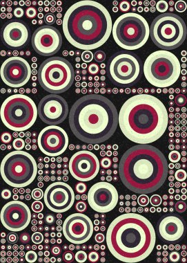 Yuvarlak vektör illüstrasyonlu soyut geometrik desen