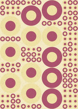 Yuvarlak vektör illüstrasyonlu soyut geometrik desen