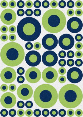 Yuvarlak vektör illüstrasyonlu soyut geometrik desen