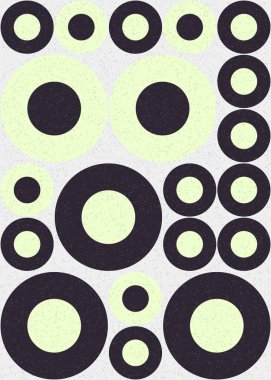 Yuvarlak vektör illüstrasyonlu soyut geometrik desen