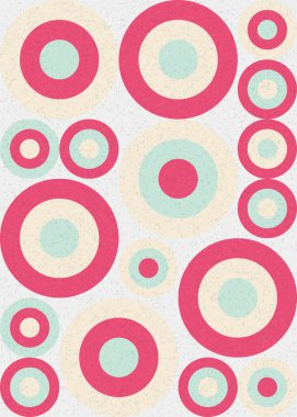 Yuvarlak vektör illüstrasyonlu soyut geometrik desen