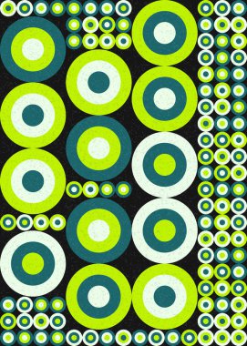 Yuvarlak vektör illüstrasyonlu soyut geometrik desen