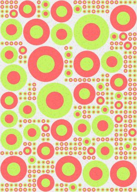 Yuvarlak vektör illüstrasyonlu soyut geometrik desen