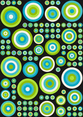 Yuvarlak vektör illüstrasyonlu soyut geometrik desen