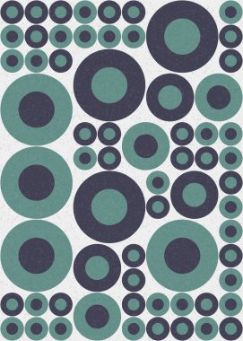 Yuvarlak vektör illüstrasyonlu soyut geometrik desen