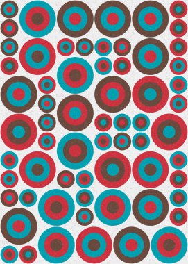 Yuvarlak vektör illüstrasyonlu soyut geometrik desen