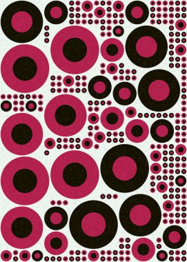 Yuvarlak vektör illüstrasyonlu soyut geometrik desen