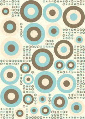 Yuvarlak vektör illüstrasyonlu soyut geometrik desen