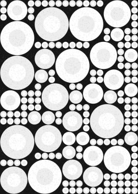 Yuvarlak vektör illüstrasyonlu soyut geometrik desen