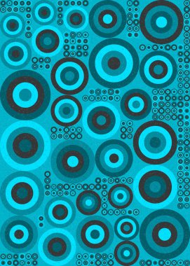 Yuvarlak vektör illüstrasyonlu soyut geometrik desen