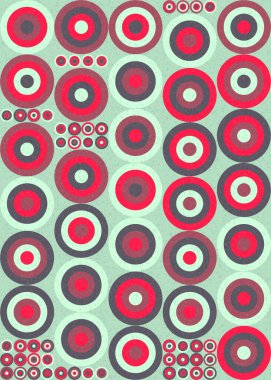 Yuvarlak vektör illüstrasyonlu soyut geometrik desen