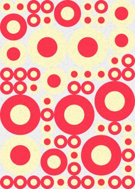 Yuvarlak vektör illüstrasyonlu soyut geometrik desen