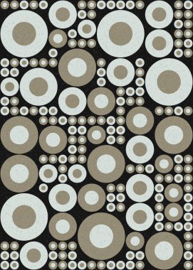 Yuvarlak vektör illüstrasyonlu soyut geometrik desen