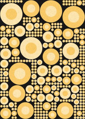 Yuvarlak vektör illüstrasyonlu soyut geometrik desen