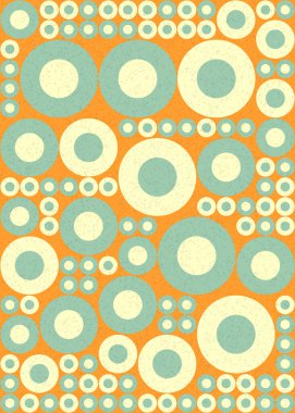 Yuvarlak vektör illüstrasyonlu soyut geometrik desen