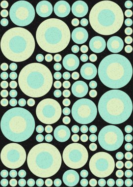 Yuvarlak vektör illüstrasyonlu soyut geometrik desen