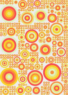 Yuvarlak vektör illüstrasyonlu soyut geometrik desen
