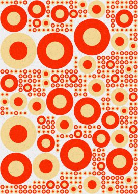 Yuvarlak vektör illüstrasyonlu soyut geometrik desen