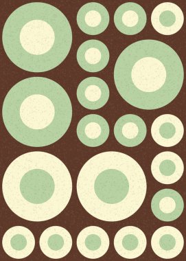 Yuvarlak vektör illüstrasyonlu soyut geometrik desen