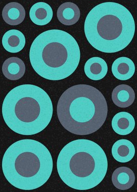 Yuvarlak vektör illüstrasyonlu soyut geometrik desen