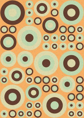 Yuvarlak vektör illüstrasyonlu soyut geometrik desen