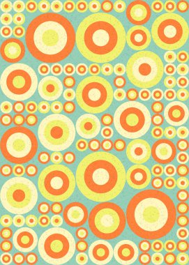 Yuvarlak vektör illüstrasyonlu soyut geometrik desen