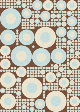 Yuvarlak vektör illüstrasyonlu soyut geometrik desen
