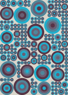 Yuvarlak vektör illüstrasyonlu soyut geometrik desen