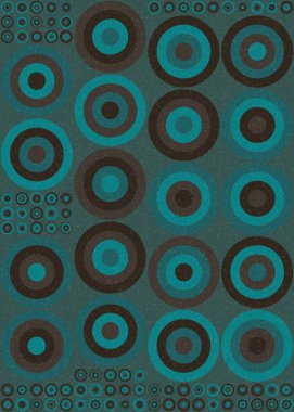 Yuvarlak vektör illüstrasyonlu soyut geometrik desen