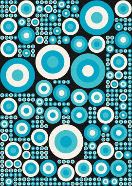 Yuvarlak vektör illüstrasyonlu soyut geometrik desen