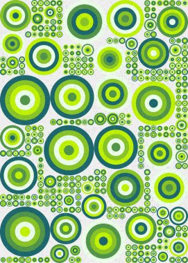 Yuvarlak vektör illüstrasyonlu soyut geometrik desen