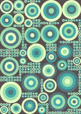 Yuvarlak vektör illüstrasyonlu soyut geometrik desen