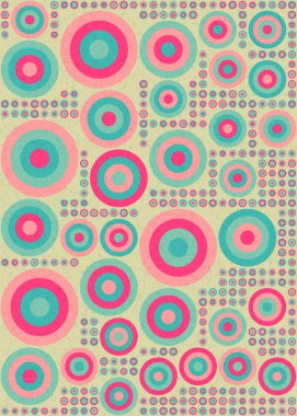 Yuvarlak vektör illüstrasyonlu soyut geometrik desen