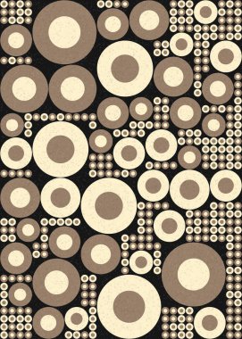 Yuvarlak vektör illüstrasyonlu soyut geometrik desen