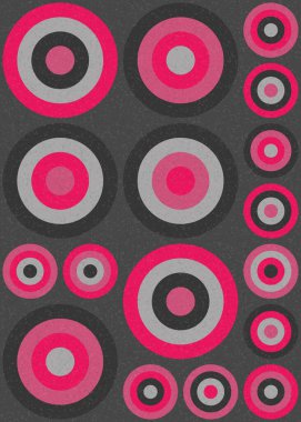 Yuvarlak vektör illüstrasyonlu soyut geometrik desen