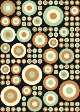 Yuvarlak vektör illüstrasyonlu soyut geometrik desen
