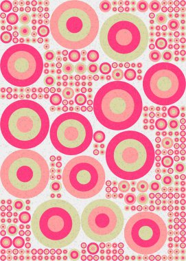 Yuvarlak vektör illüstrasyonlu soyut geometrik desen